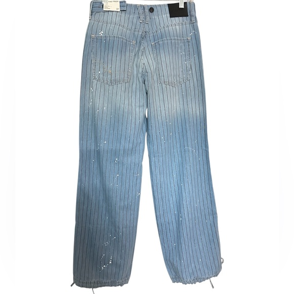 FP We The Free Don't Wait Up Pinstripe Boyfriend Jeans - Picture 5 of 5